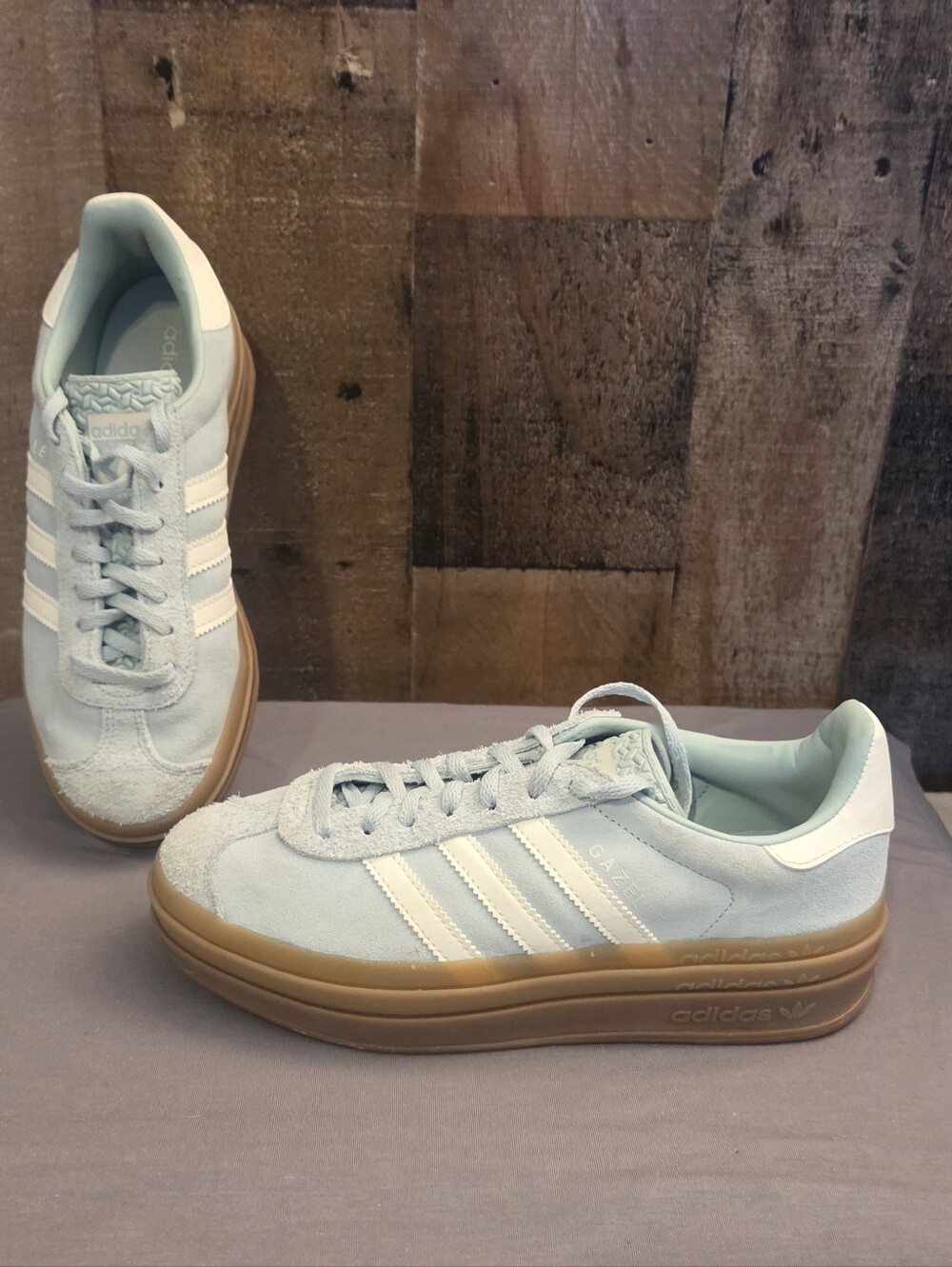 Adidas Originals Gazelle Bold Ash Green Women's Size 7